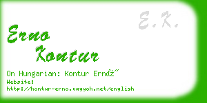 erno kontur business card